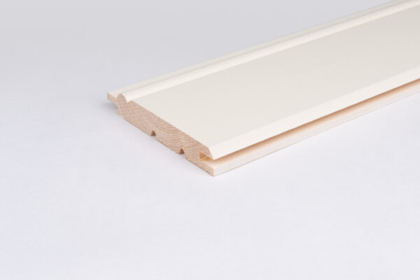 Panel Dalapanel furu 15x95mm a-sort pärlspont vitmålad